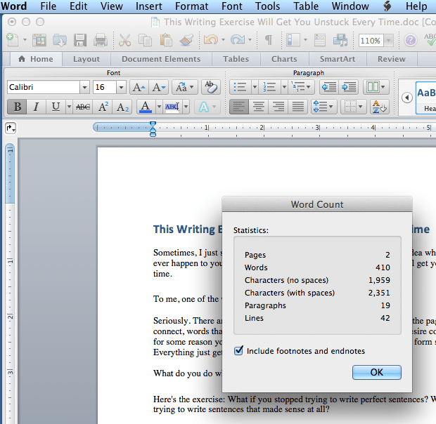 Word count