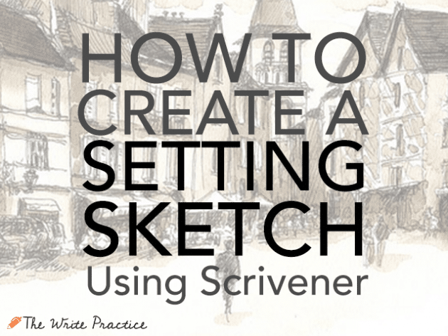 setting sketch with scrivener