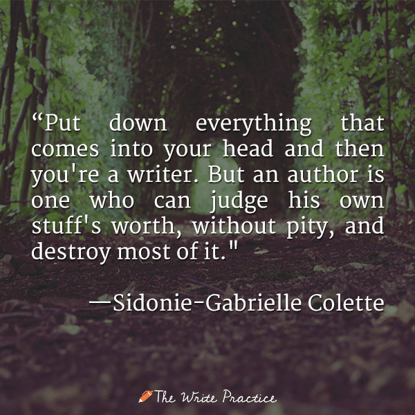 colette quote become a writer