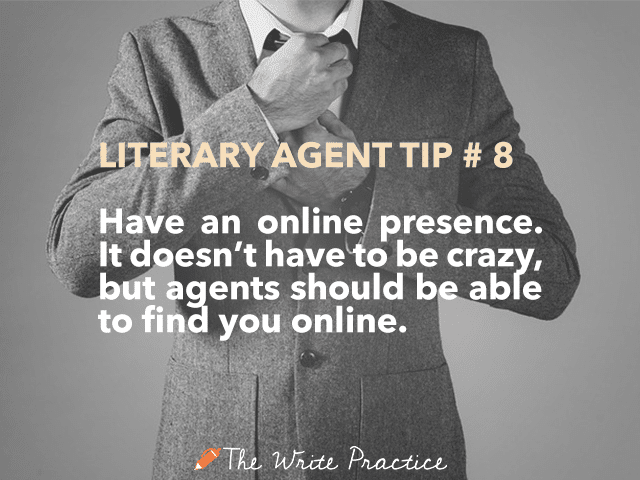 literary agent tips online presence